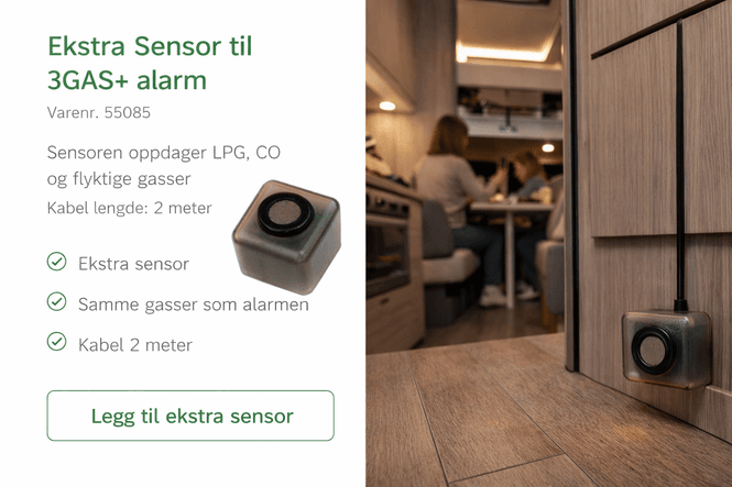 Hovedbilde Ekstra sensor til 3GAS+ gassalarm  2 m kabel | ...
