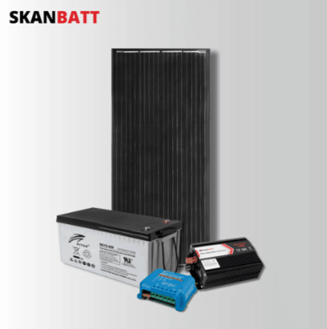 Hovedbilde SKANBATT Kraftpakke - 12V / 200Ah AGM / 300W ...