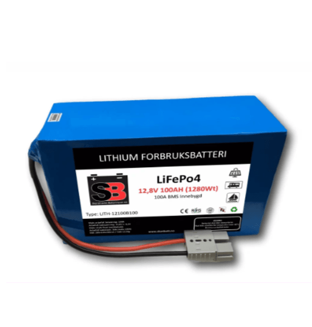 Hovedbilde SKANBATT Lithium Batteri 12V 100AH 100A BMS ...