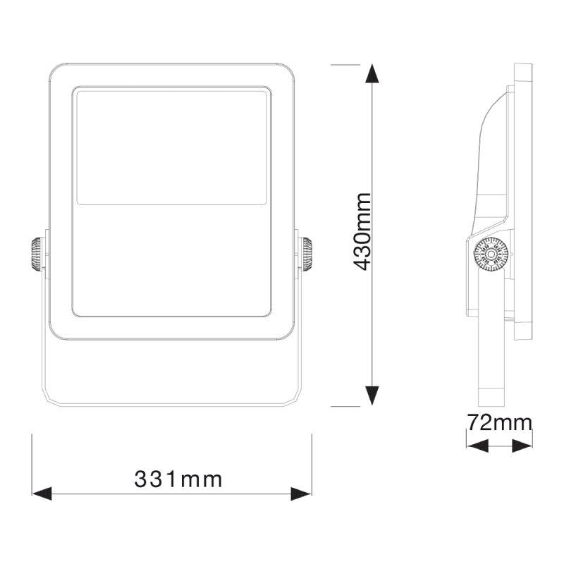 LED flomlys Beam V2.0 40-100W 5600-14000lm Symmetrisk