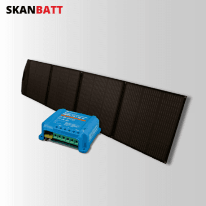 Hovedbilde SKANBATT Solcellepakke - 220W Sammenleggbart - ...