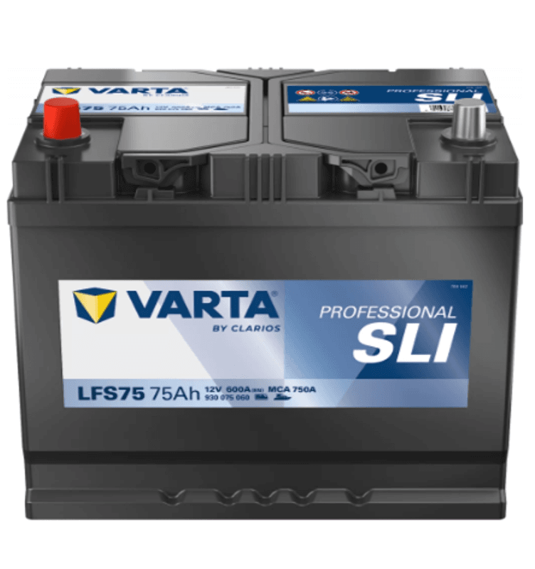 VARTA Fritidsbatteri 12V 75AH 600CCA (260x175x225mm) +venstre LFS75 (812071)