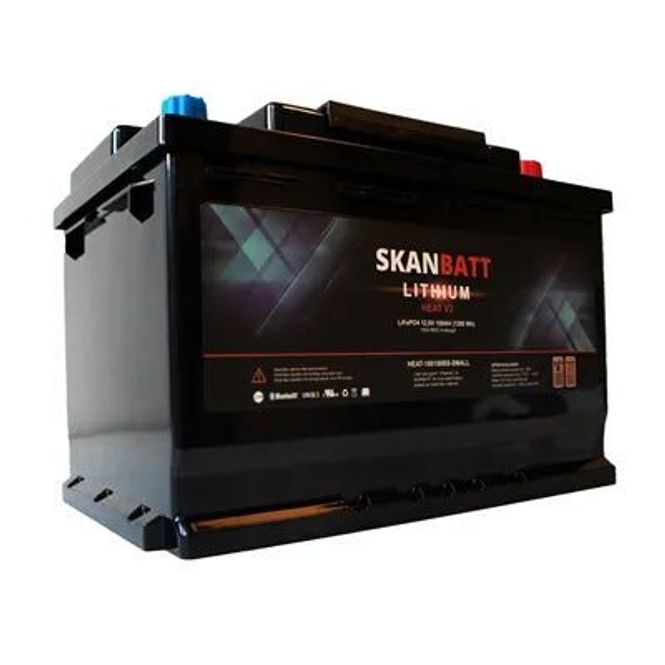 Hovedbilde SKANBATT V2 Lithium HEAT Batteri 12V 100Ah 100A ...