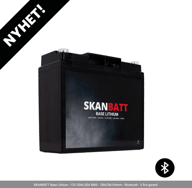Hovedbilde SKANBATT Base Lithium - 12V 20Ah 30A BMS - ...