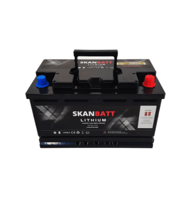 SKANBATT Lithium Start- og forbruksbatteri 12V 60Ah 900CA - Bluetooth